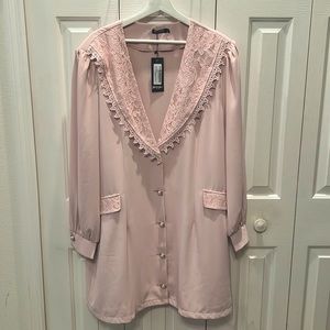 NASTY GAL plus size vintage style lace collar dress/coat. Size US 14/16.